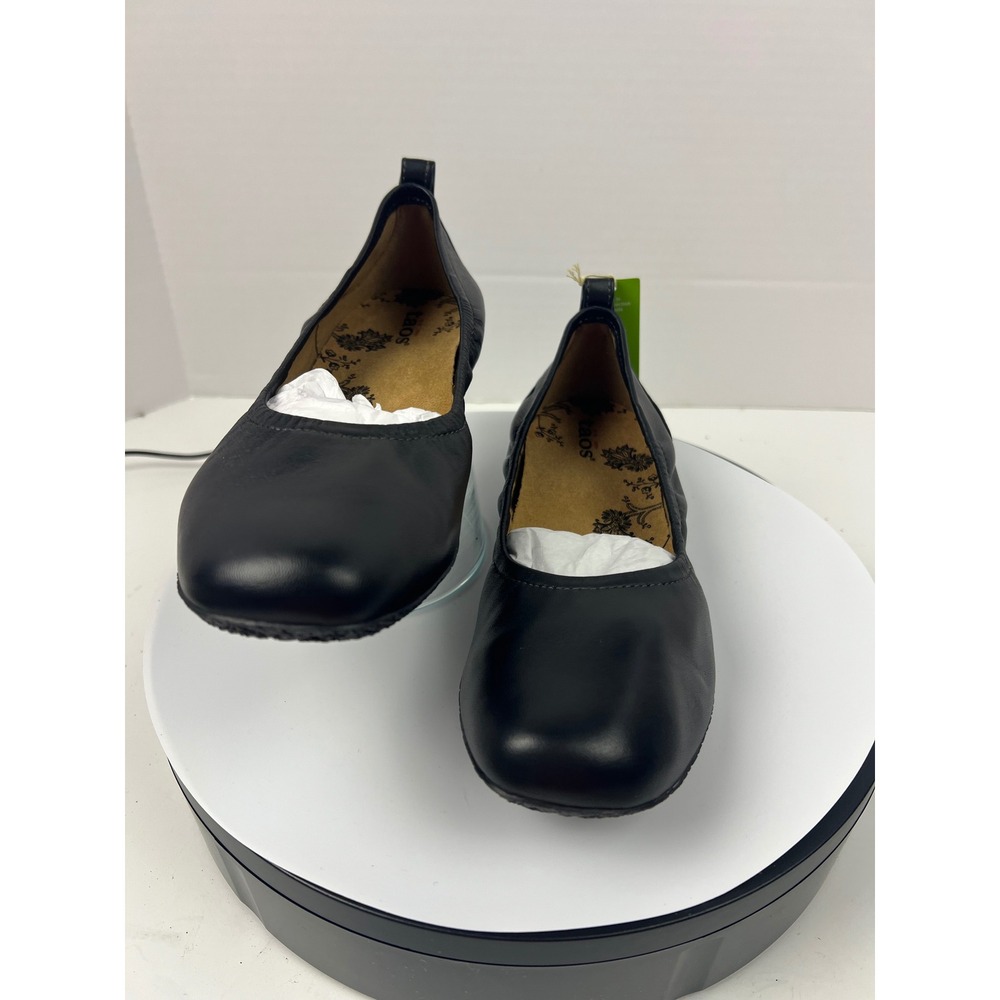 Taos Chit Chat Orthopedic Ballet Flats Black Leather Slip On Shoes Womens 6.5M - Picture 4 of 17